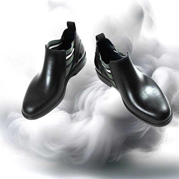 Solo Wolf Two Tone Black Gray Water Resistant Ankle Rain Shoe, Size 7 - Picture 1 of 9